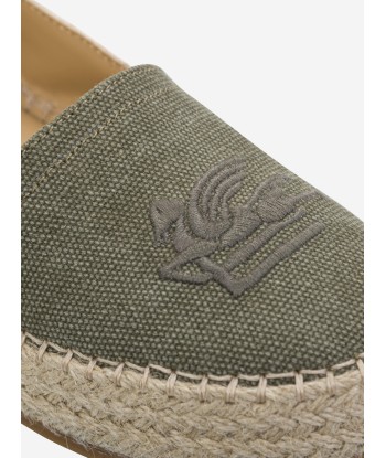 Etro Boys Logo Espadrilles in Green chez Cornerstreet bien 