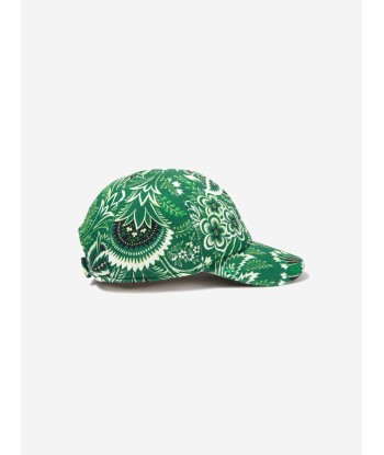 Etro Boys Floral Paisley Cap in Green basket pas cher