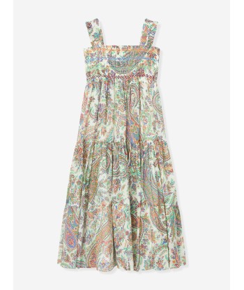 Etro Girls Paisley Woven Dress in Multicolour l'achat 