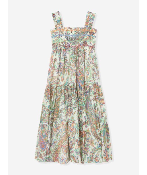 Etro Girls Paisley Woven Dress in Multicolour l'achat 