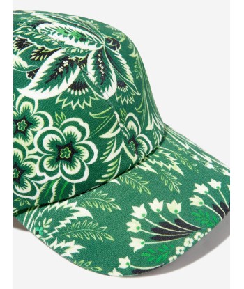 Etro Boys Floral Paisley Cap in Green basket pas cher