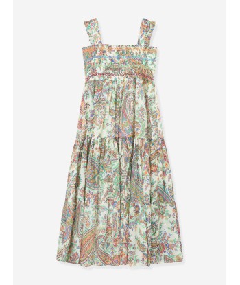 Etro Girls Paisley Woven Dress in Multicolour l'achat 