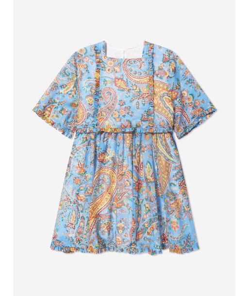 Etro Girls Floral Paisley Dress in Bluw sur le site 