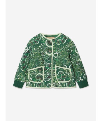 Etro Girls Floral Paisley Jacket in Green Fin de série