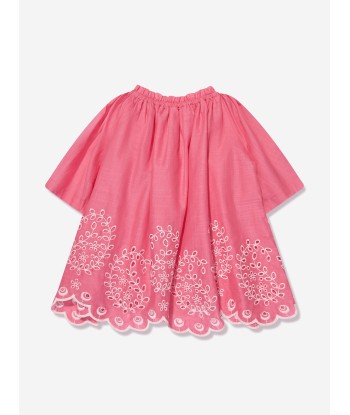 Zimmermann Girls Junie Embroidered Top in Pink Venez acheter