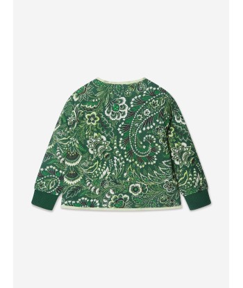 Etro Girls Floral Paisley Jacket in Green Fin de série