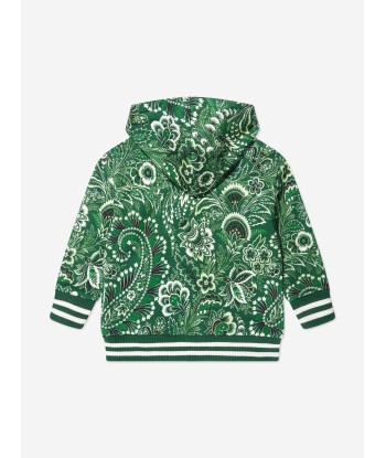 Etro Boys Floral Paisley Zip Up Top in Green Faites des économies