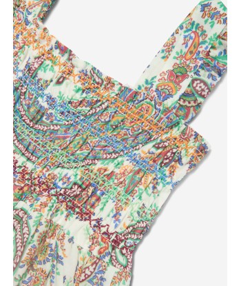 Etro Girls Paisley Woven Dress in Multicolour l'achat 