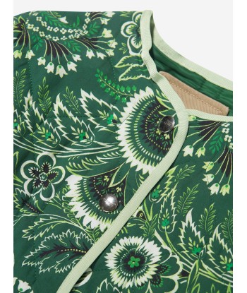 Etro Girls Floral Paisley Jacket in Green Fin de série