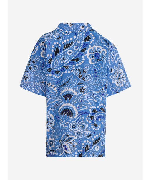 Etro Boys Floral Paisley Shirt in Blue votre