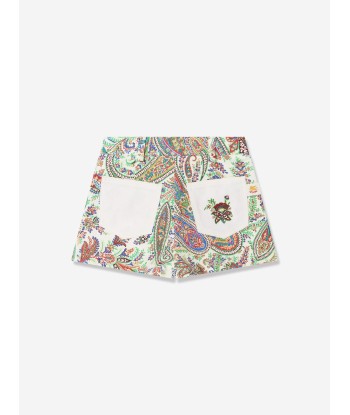 Etro Girls Floral Paisley Shorts in Multicolour Livraison rapide