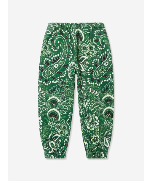 Etro Boys Floral Paisley Joggers in Green hantent personnes