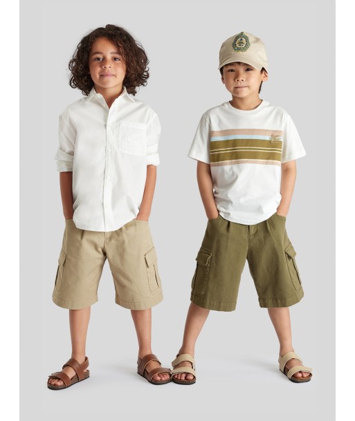 Etro Boys Cargo Shorts in Green sélection de produits