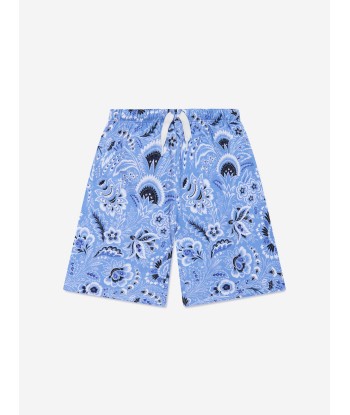 Etro Boys Floral Paisley Shorts in Blue à prix réduit toute l'année