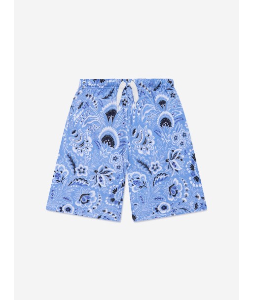 Etro Boys Floral Paisley Shorts in Blue à prix réduit toute l'année