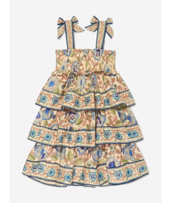 Zimmermann Girls Junie Tiered Dress in Multicolour livraison gratuite