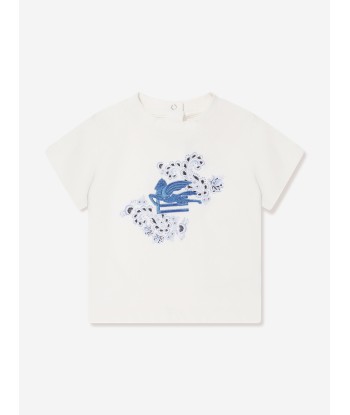 Etro Baby Boys Paisley Logo T-Shirt in Ivory chez Cornerstreet bien 