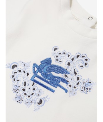 Etro Baby Boys Paisley Logo T-Shirt in Ivory chez Cornerstreet bien 