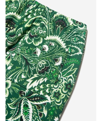 Etro Boys Floral Paisley Joggers in Green hantent personnes