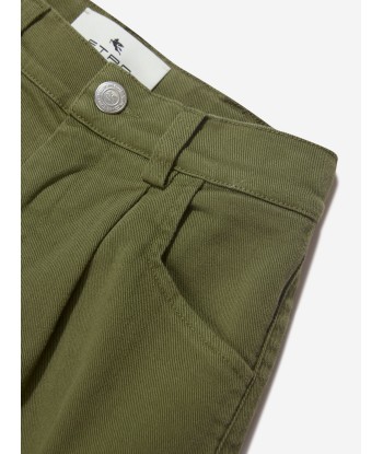 Etro Boys Cargo Shorts in Green sélection de produits