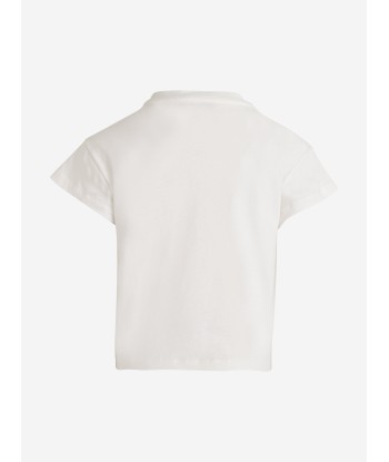 Etro Girls Flower Print T-Shirt in Ivory store