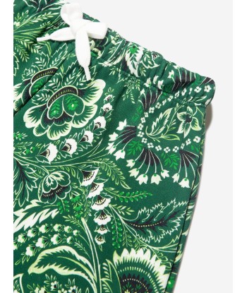 Etro Boys Floral Paisley Shorts in Green le des métaux précieux