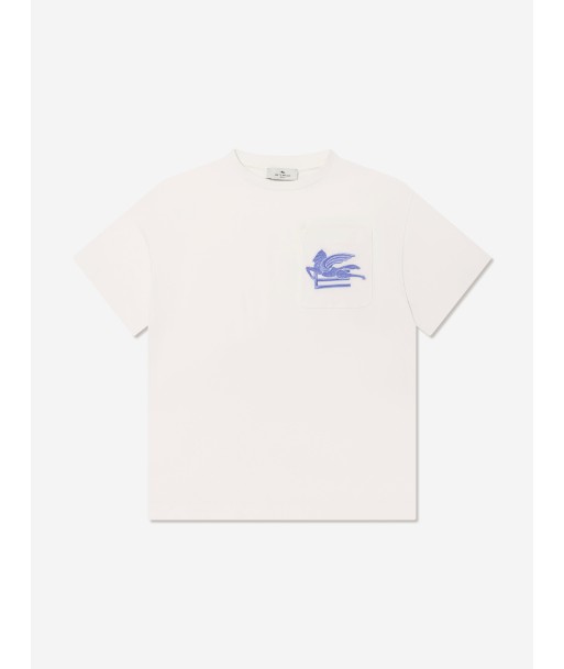 Etro Boys Logo Pocket T-Shirt in Ivory En savoir plus