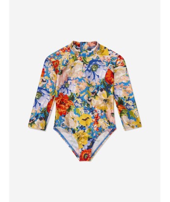 Zimmermann Girls Alight Long Sleeve Swimsuit in Multicolour la livraison gratuite