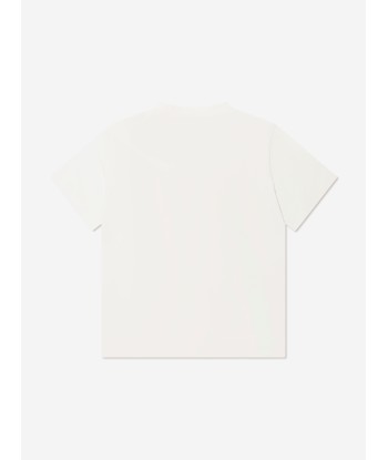 Etro Boys Paisley Logo T-Shirt in Ivory votre