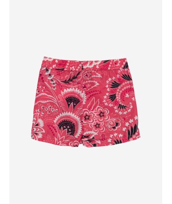 Etro Boys Floral Paisley Swim Shorts in Pink livraison gratuite