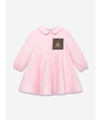 Fendi Baby Girls FF Logo Shirt Dress in Pink shop