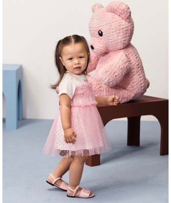 Fendi Baby Girls Jersey And Tulle Dress in Pink pas chere