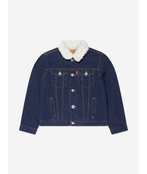 Levi's Kids Sherpa Trucker Jacket in Blue Les magasins à Paris