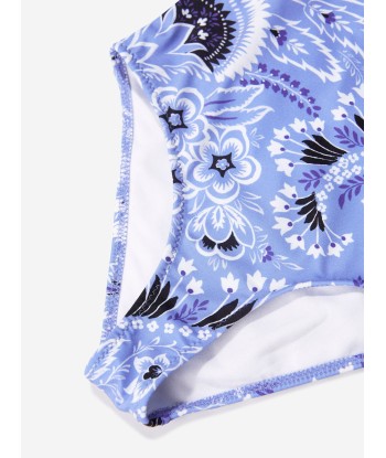 Etro Girls Floral Paisley Swimsuit in Blue Vous souhaitez 