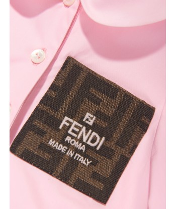 Fendi Baby Girls FF Logo Shirt Dress in Pink shop