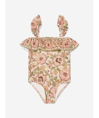 Zimmermann Girls Junie Frill Bandeau Swimsuit in Multicolour pas cher chine