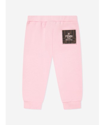 Fendi Baby Girls Logo Joggers in Pink pas cher