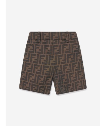 Fendi Baby Boys FF Logo Romper in Brown votre