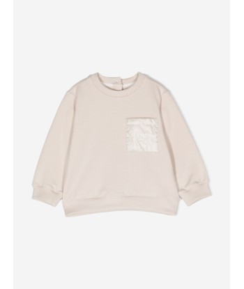 Fendi Baby Logo Sweatshirt in Beige en ligne