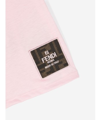 Fendi Baby Girls FF Logo T-Shirt in Pink soldes