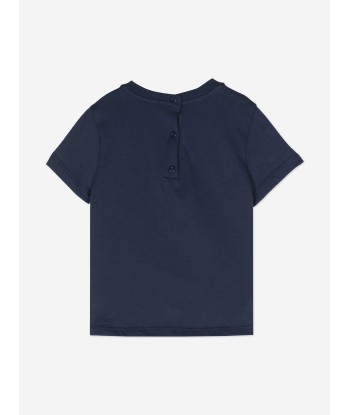 Fendi Baby FF Logo T-Shirt in Navy online