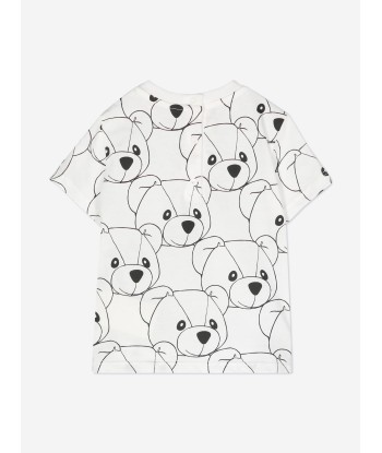 Fendi Baby FF Logo Teddy Bear T-Shirt in White pour bénéficier 