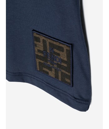 Fendi Baby FF Logo T-Shirt in Navy online