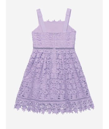 Self Portrait Girls Sleeveless Lace Dress in Purple Profitez des Offres !