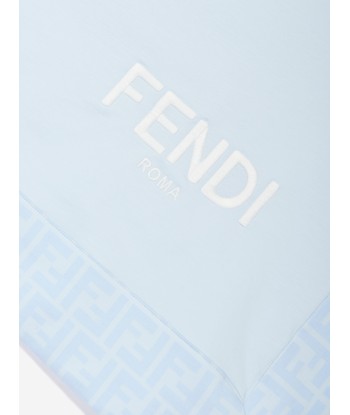 Fendi Baby Boys Logo Blanket in Blue Economisez 