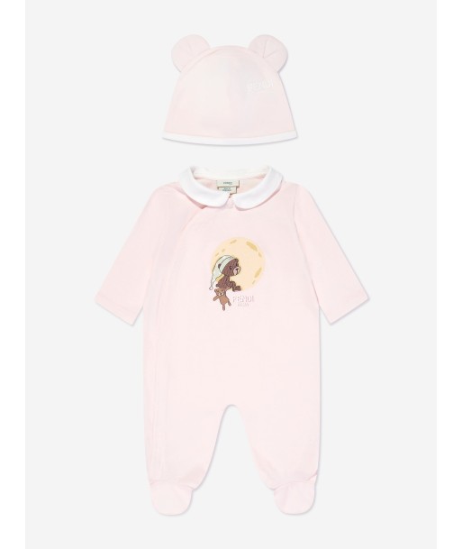 Fendi Baby Girls Babygrow Gift Set in Pink sur le site 