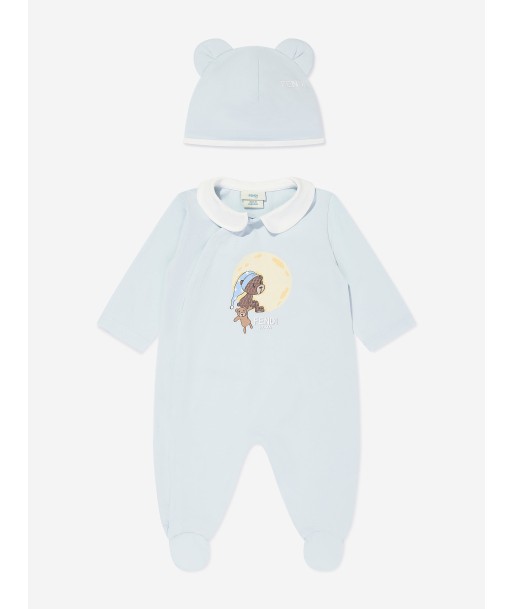 Fendi Baby Boys Babygrow Gift Set in Blue sur le site 