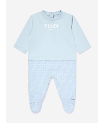 Fendi Baby Boys 3 Piece Babygrow Gift Set in Blue Par le système avancé 