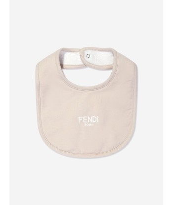 Fendi Baby 3 Piece Babygrow Gift Set in Beige pas cher 