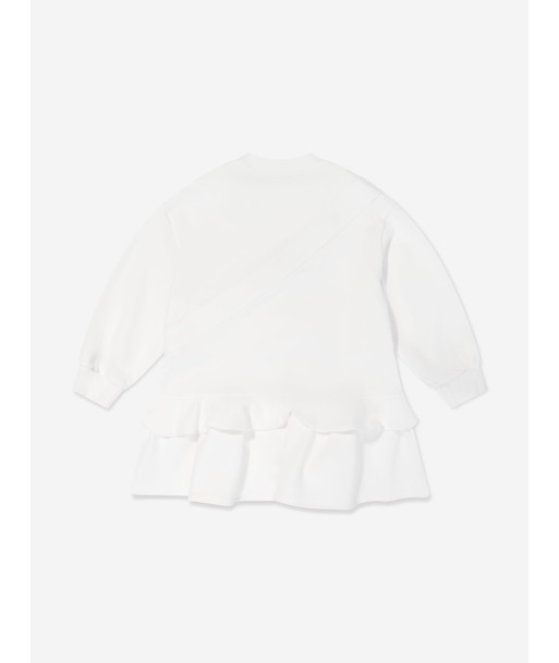 Fendi Girls Baguette Pocket Sweater Dress in White Les êtres humains sont 